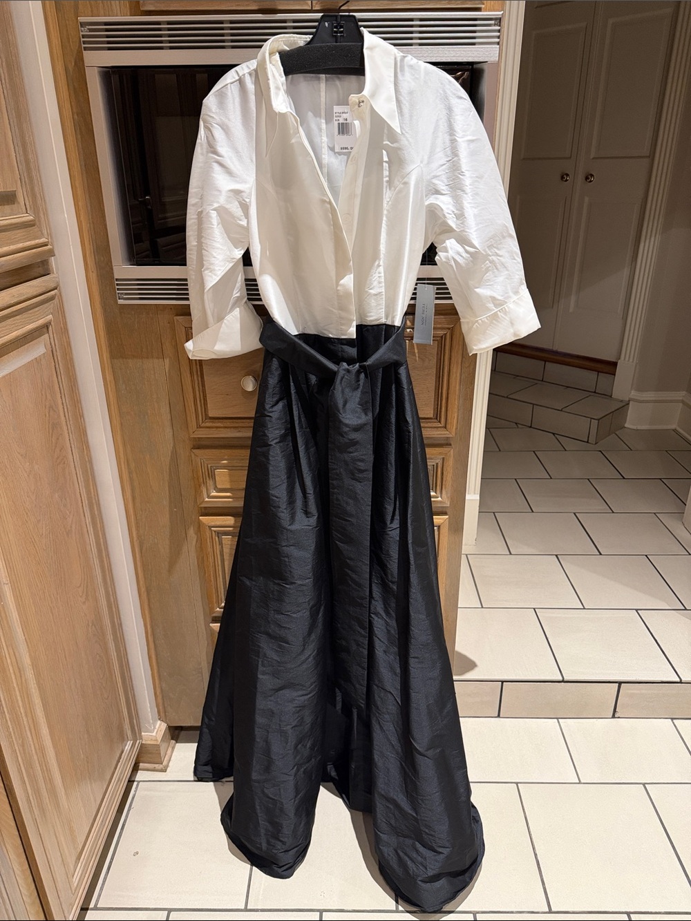 Rickie Freeman Teri John Black & White Gown NWT